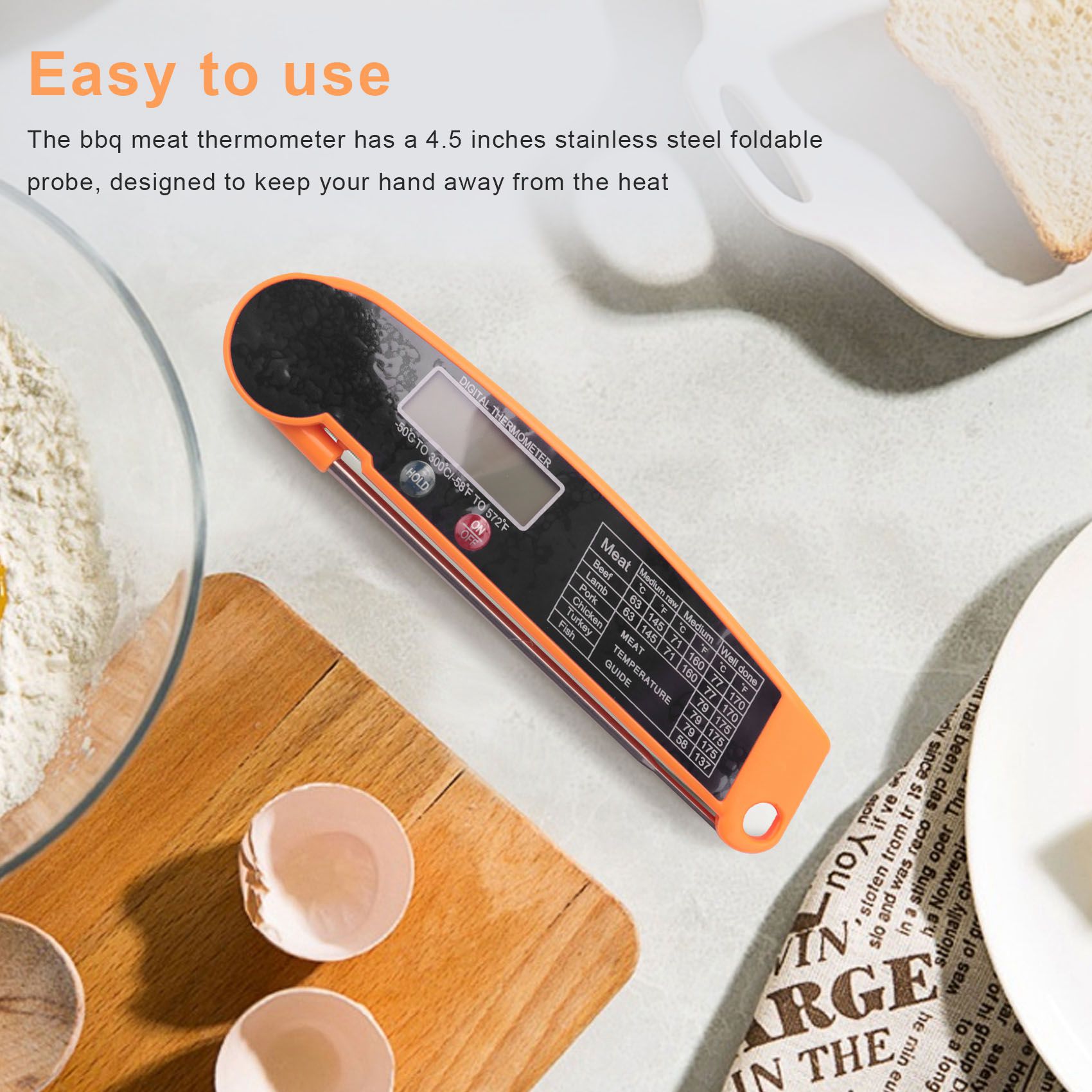 Instant Read Thermometer - Termómetro Digital de Lectura Instantánea ABMI