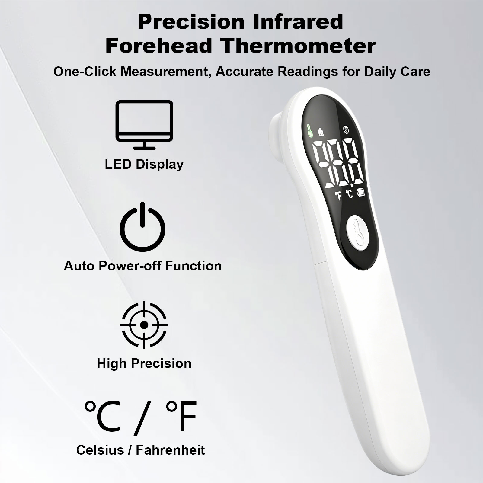 Instant Read Thermometer - Termómetro de frente para adultos y