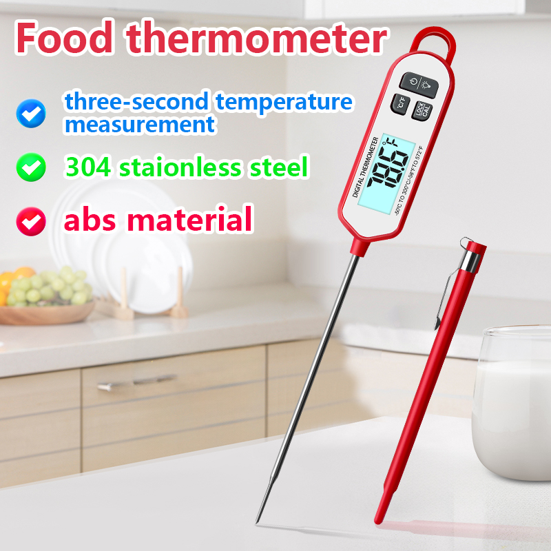 Instant Read Thermometer - Termómetro Digital para carne, pantalla retroiluminada