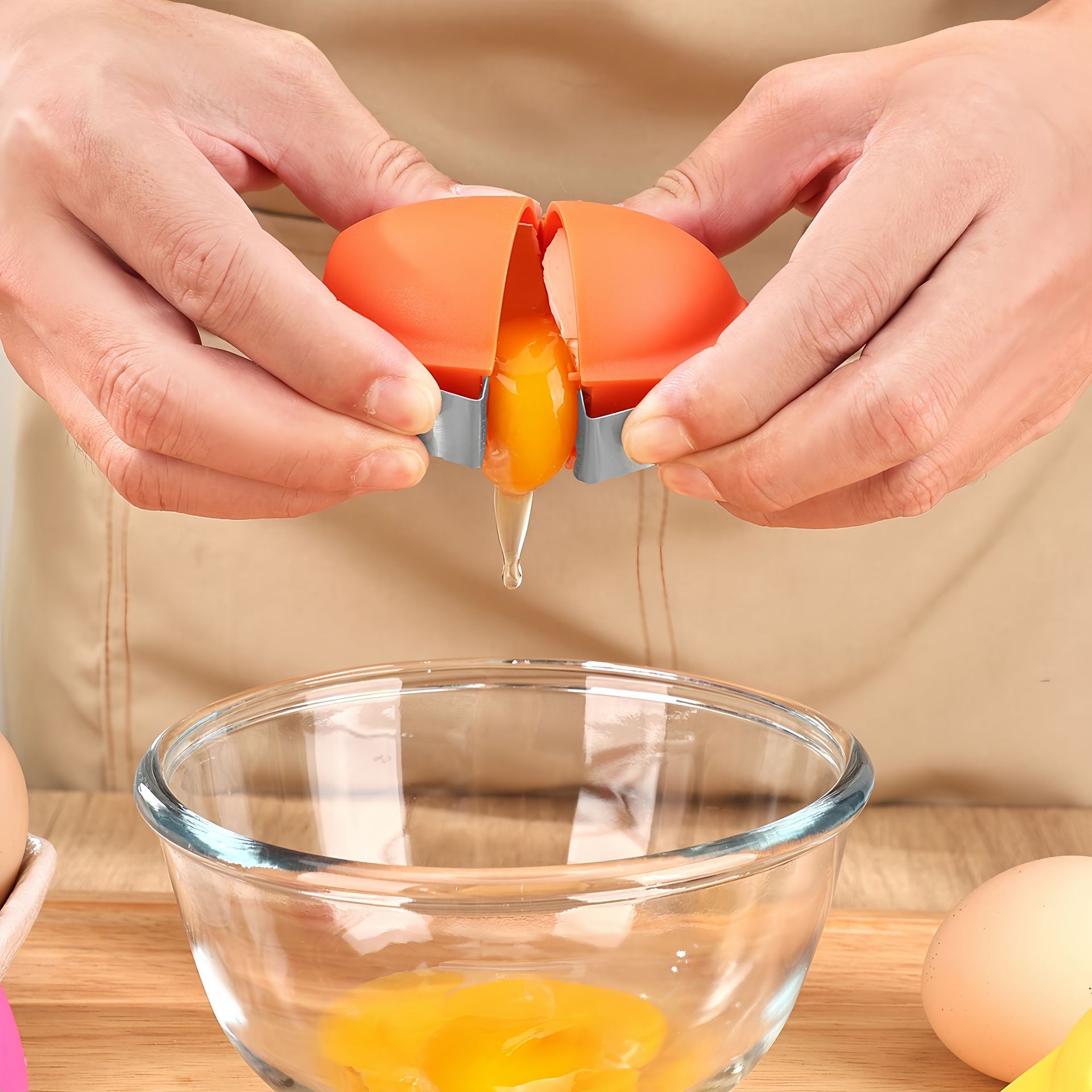 Egg Separator Tool - 1/3 piezas Abridor de huevos fácil
