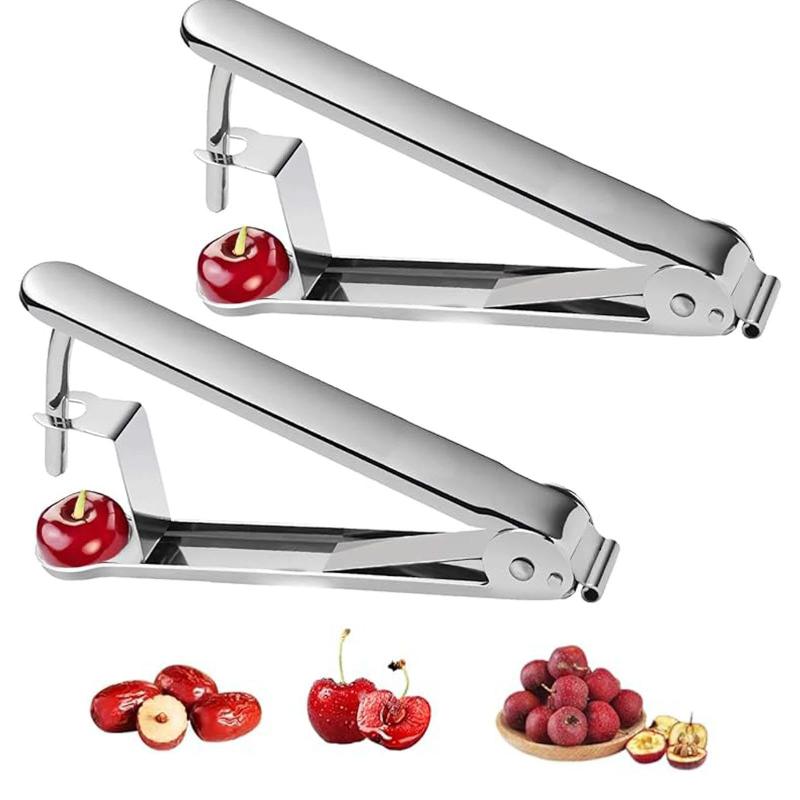 Kitchen Gadgets Tools - Removedor de huesos multifuncional para cerezas,