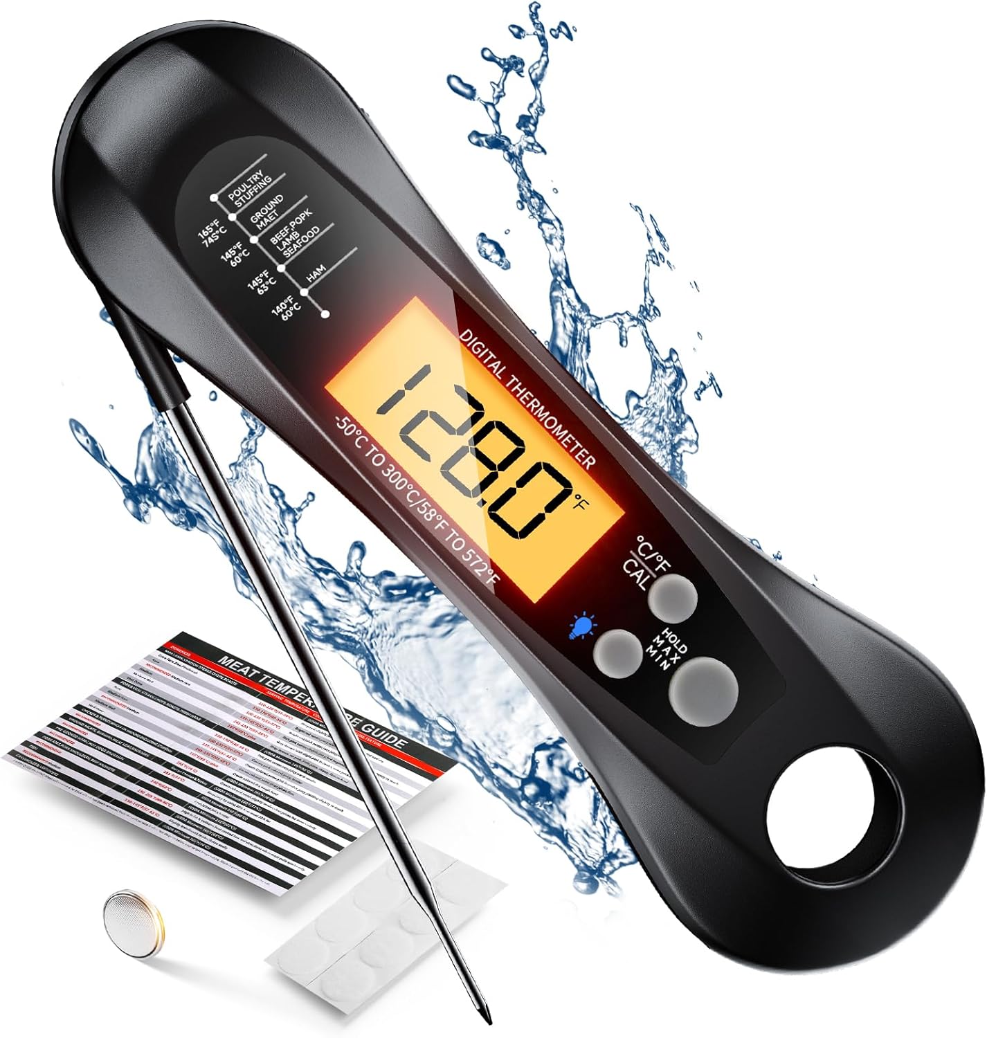 Termómetro digital para carne  - Instant Read Thermometer reseña y precio