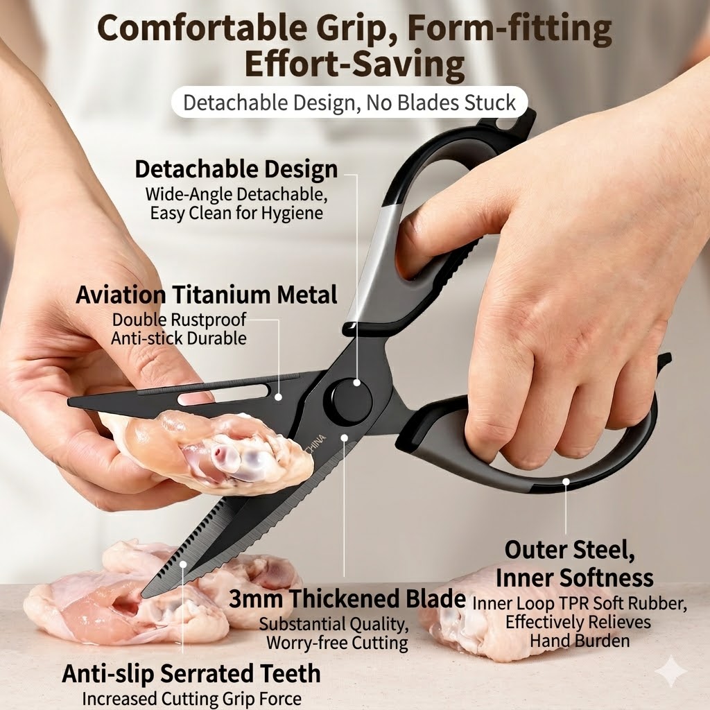 Tijeras de Cocina de Titanio p - Kitchen Gadgets Ninja reseña y precio