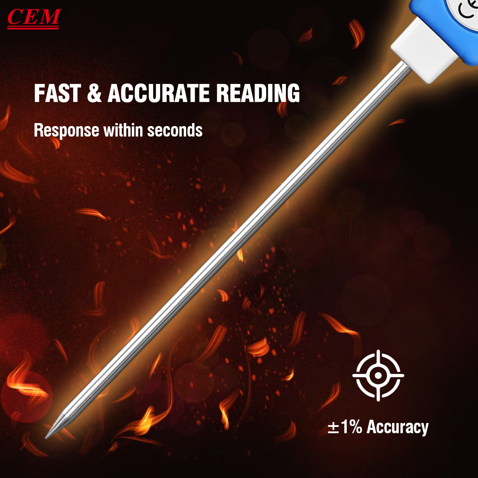 Termómetro de carne CEM Digita - Instant Read Thermometer reseña y precio